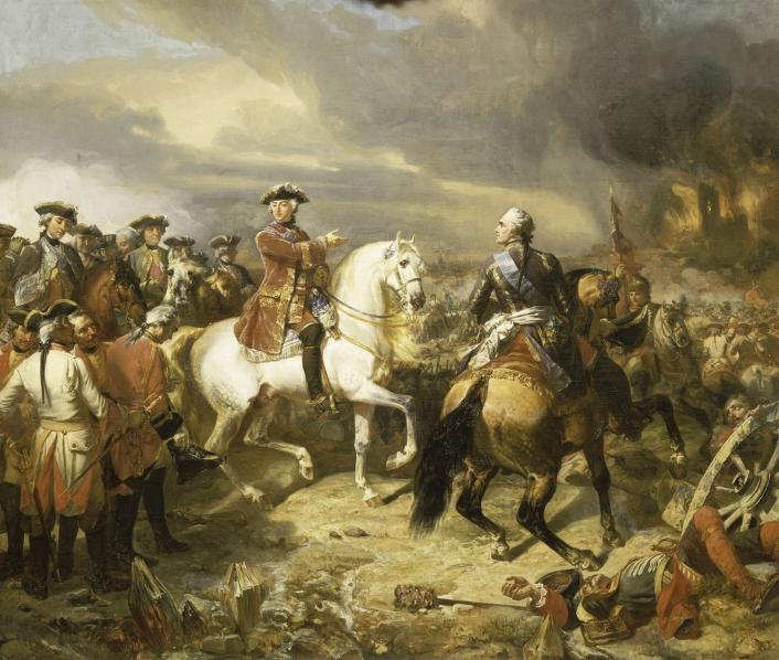 Battle of Lawfeld - Louis VX points to the Village for Maurice de Saxe, July 2nd, 1747, by Auguste Couder (1790-1873), Château de Versailles.